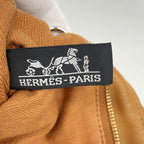 Hermes Tote Bag Caravan Horizontal Leather Brown Silver — view 5