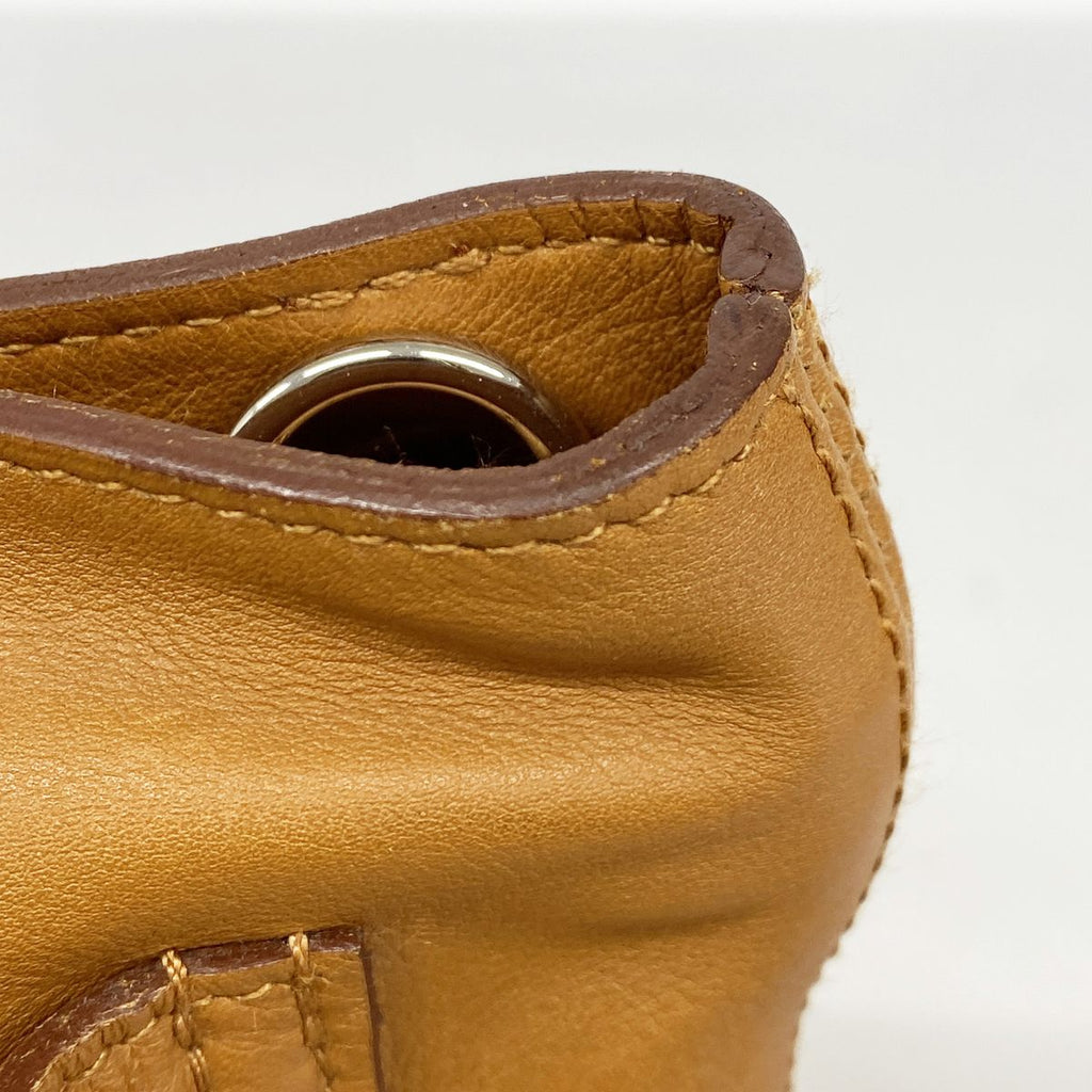 Hermes Tote Bag Caravan Horizontal Leather Brown Silver — view 7