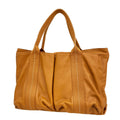 Hermes Tote Bag Caravan Horizontal Leather Brown Silver