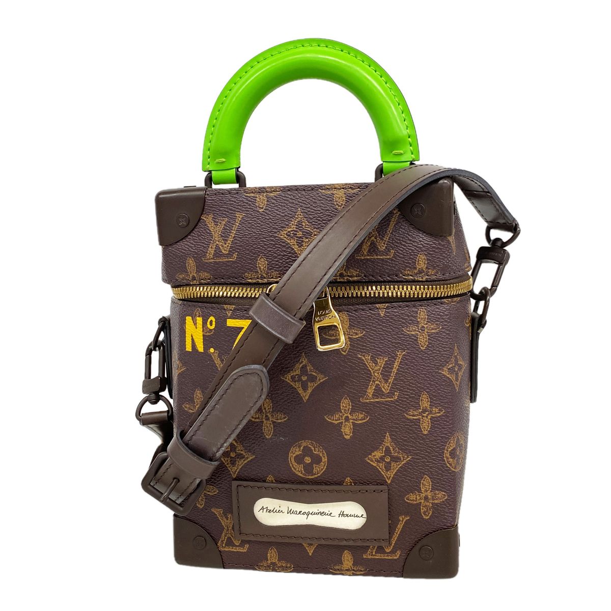 Louis Vuitton Handbag Monogram Vertical Box Trunk Brown 2-Way Bag