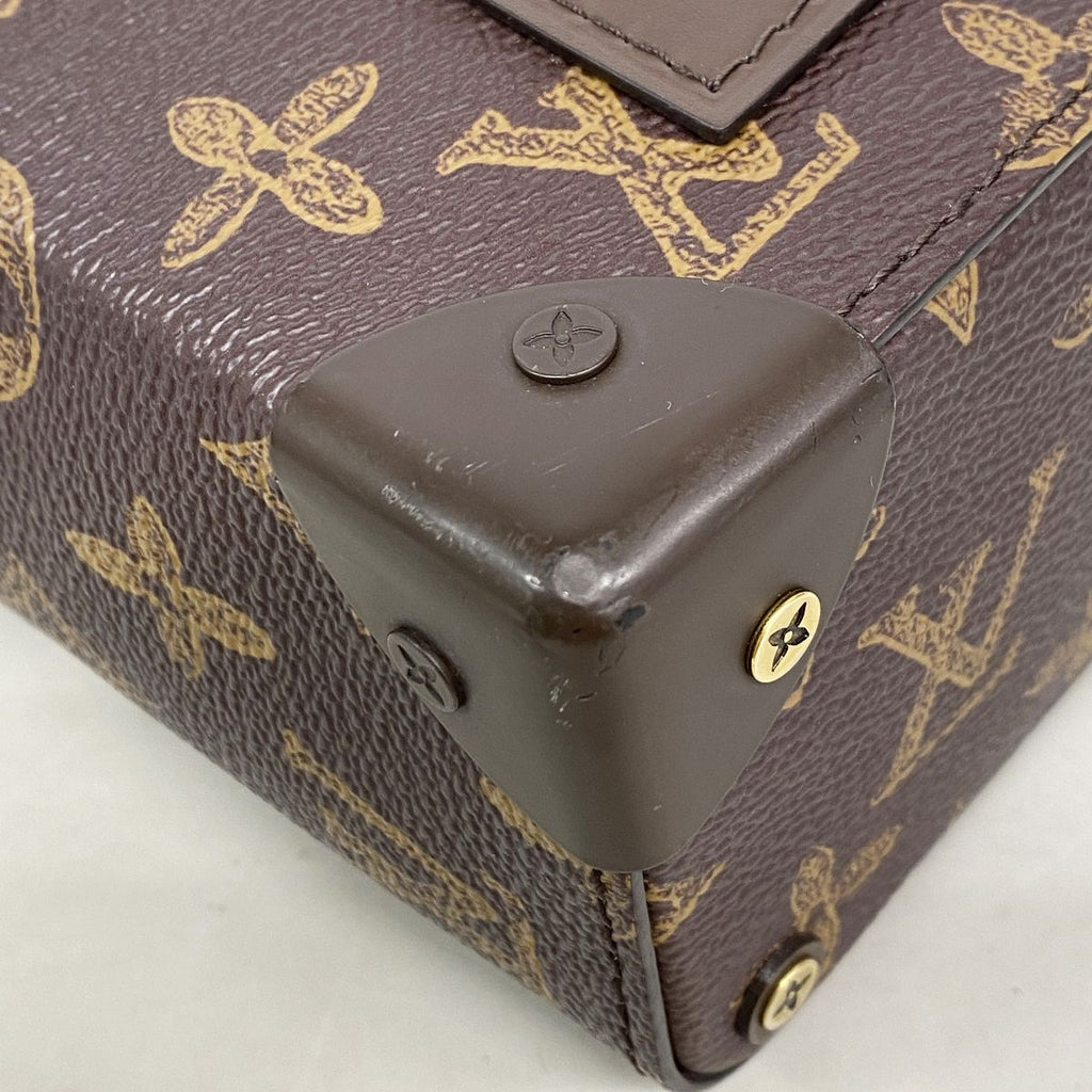 Louis Vuitton Handbag Monogram Vertical Box Trunk Brown 2-Way Bag — view 6