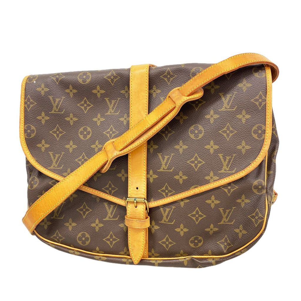 Louis Vuitton Shoulder Bag Monogram Saumur 35 Brown