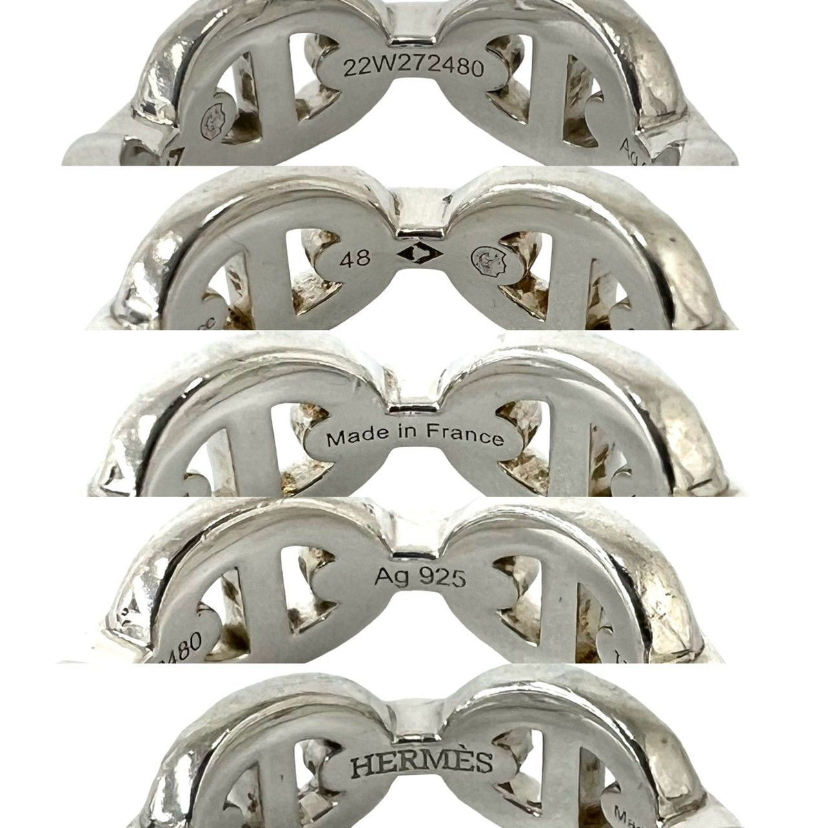 Hermes Enchainee PM Ring 925 Sterling Silver — view 3