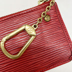 Louis Vuitton Coin Purse Epi Pochette Cles Castilian Red — view 7