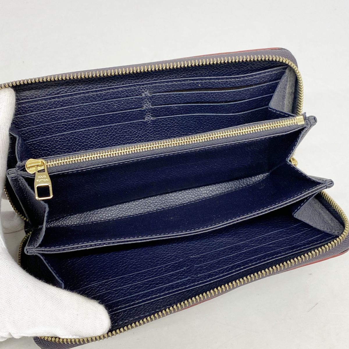 Louis Vuitton Wallet Monogram Empreinte Zippy Marine Rouge — view 3
