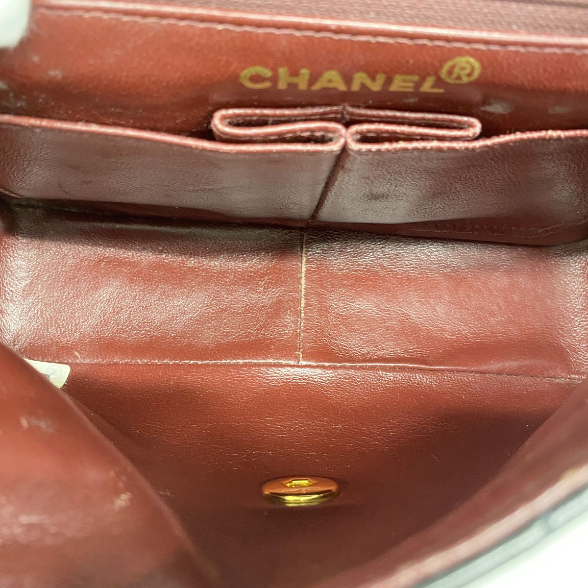 Chanel Shoulder Bag Quilted Lambskin Black Gold — view 4