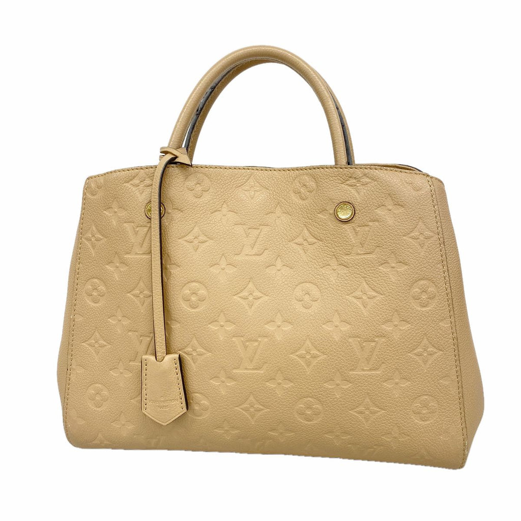 Louis Vuitton Handbag Monogram Empreinte Montaigne MM Dune