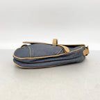 Dior Handbag Saddle Denim Blue Brown Gold — view 3