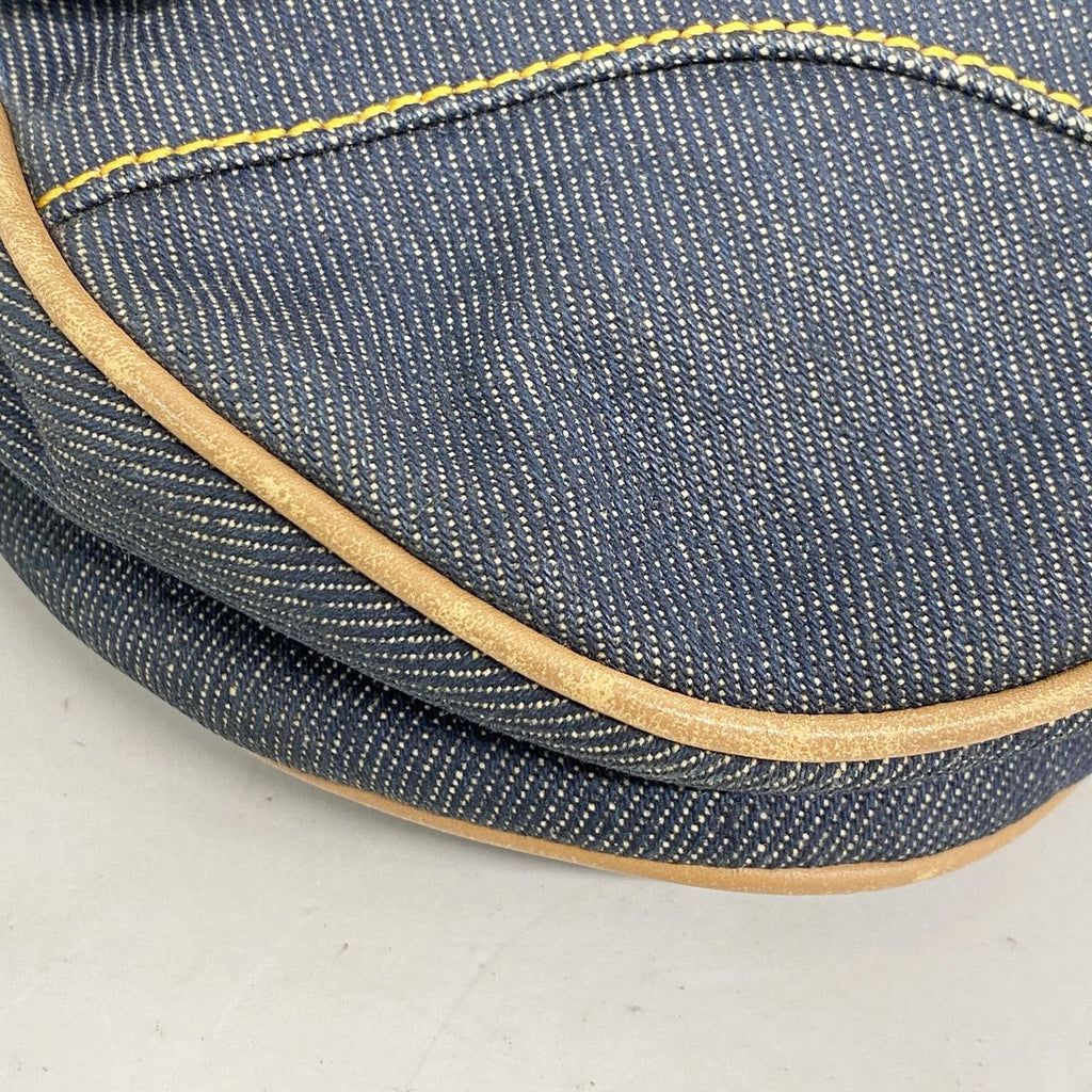 Dior Handbag Saddle Denim Blue Brown Gold — view 6