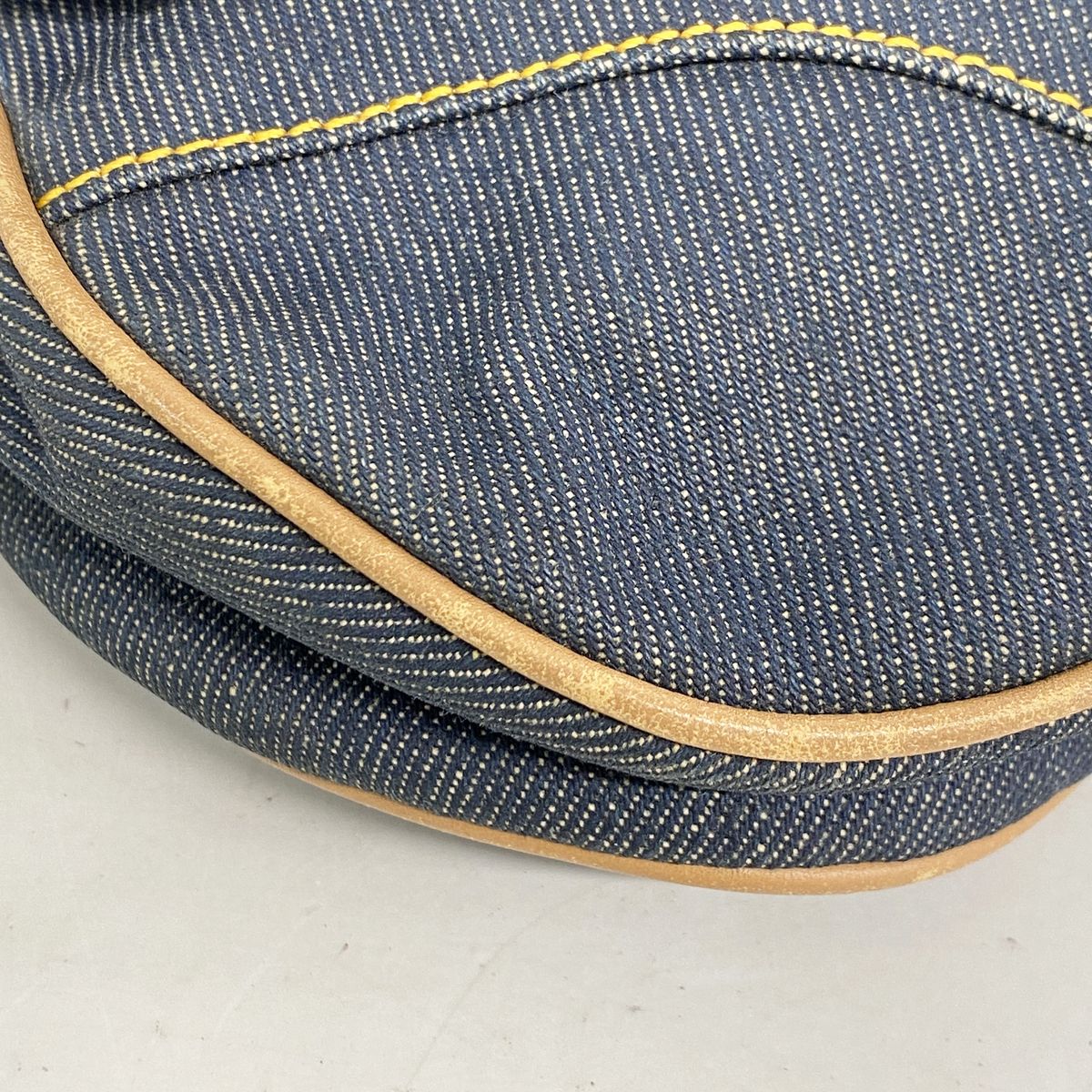 Dior Handbag Saddle Denim Blue Brown Gold — view 6