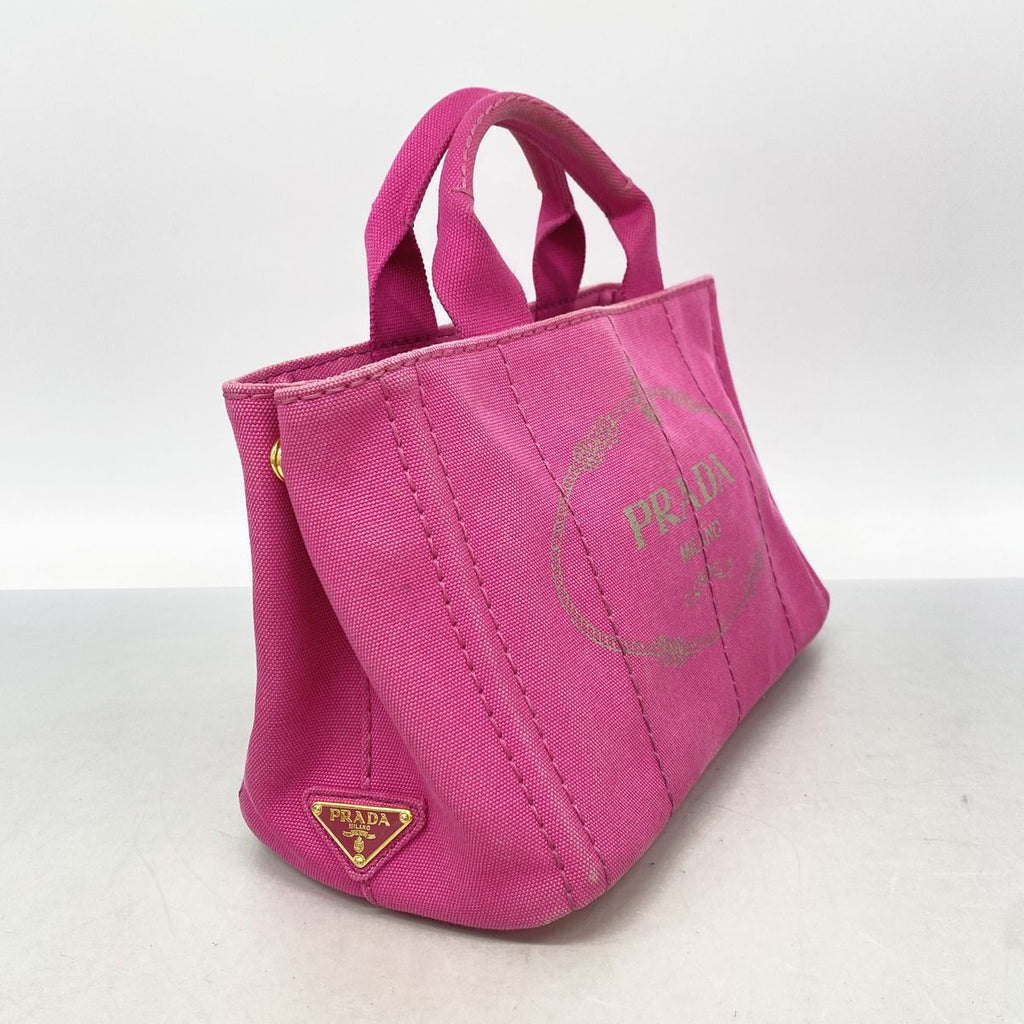 Prada Tote Bag Canapa Canvas Pink Gold 2-Way — view 2