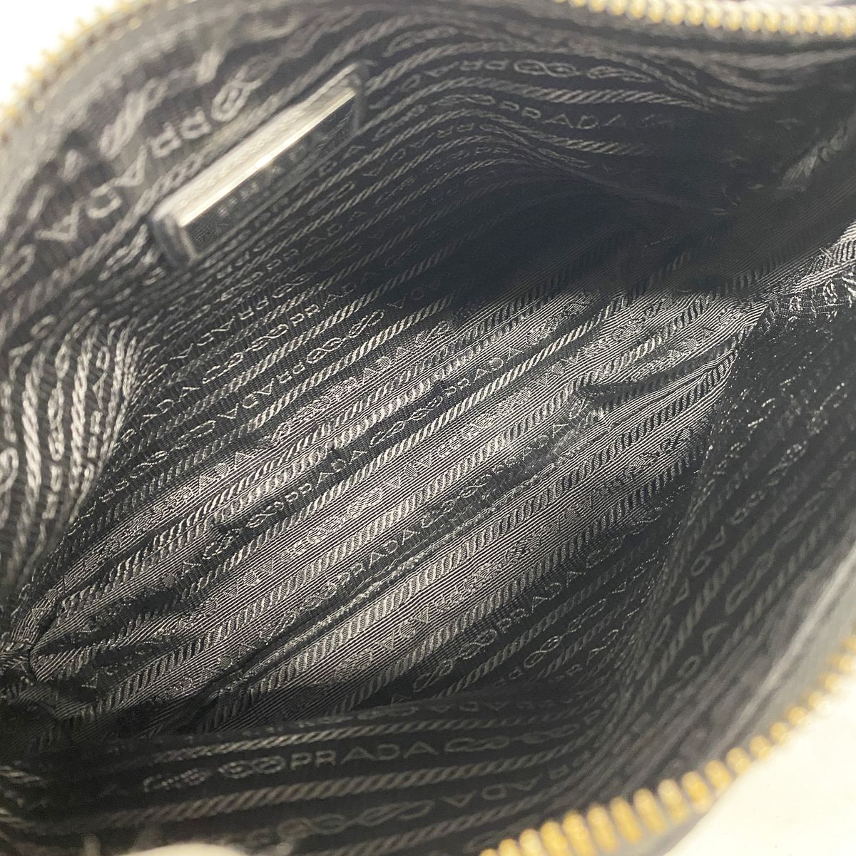 Prada Shoulder Bag Tessuto Nylon Black Silver — view 4