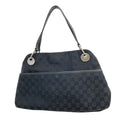 Gucci Handbag GG Canvas Black Silver
