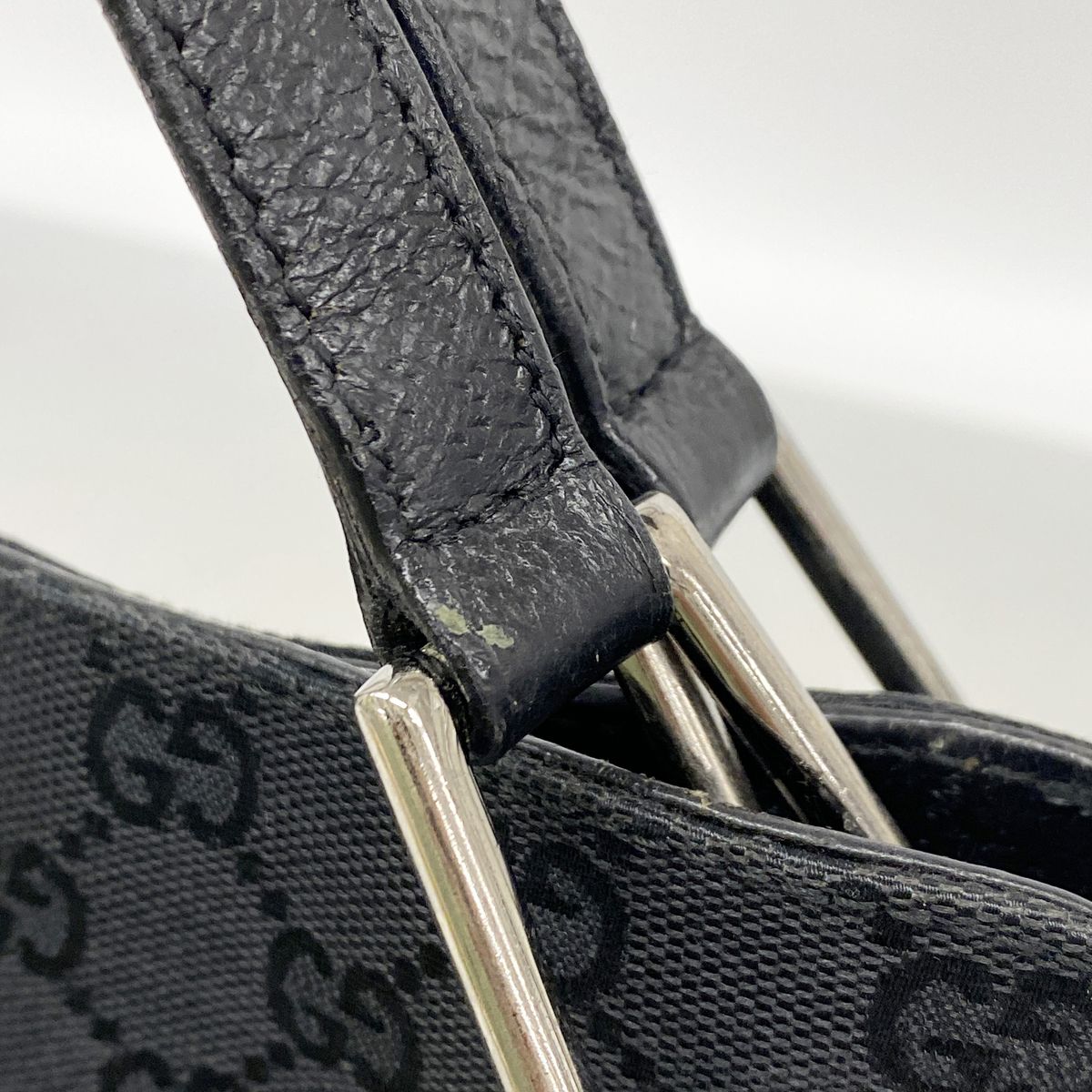 Gucci Handbag GG Canvas Black Silver — view 8
