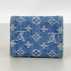 Louis Vuitton Trifold Wallet Monogram Denim Portefeuille Victorine Blue — view 7