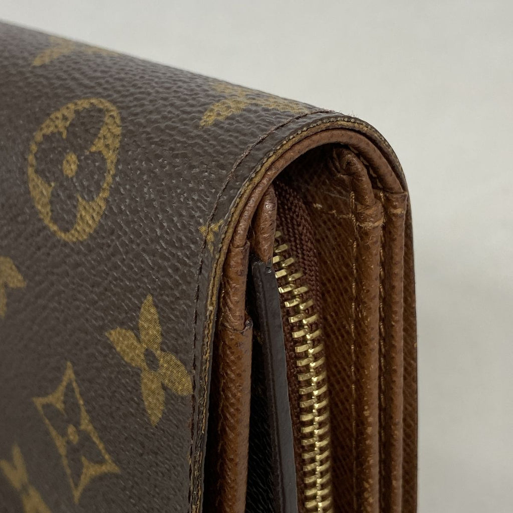 Louis Vuitton Wallet Monogram Porte Monnaie Billets Tresor Brown — view 7