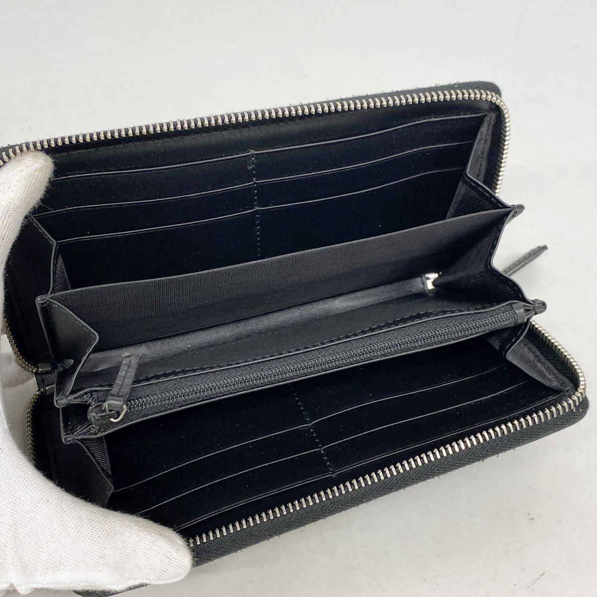 Gucci Wallet Guccissima Leather Black Silver — view 3