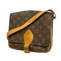 Louis Vuitton Shoulder Bag Monogram Cartouchiere MM Brown