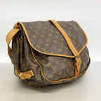 Louis Vuitton Shoulder Bag Monogram Saumur 35 Brown — view 2