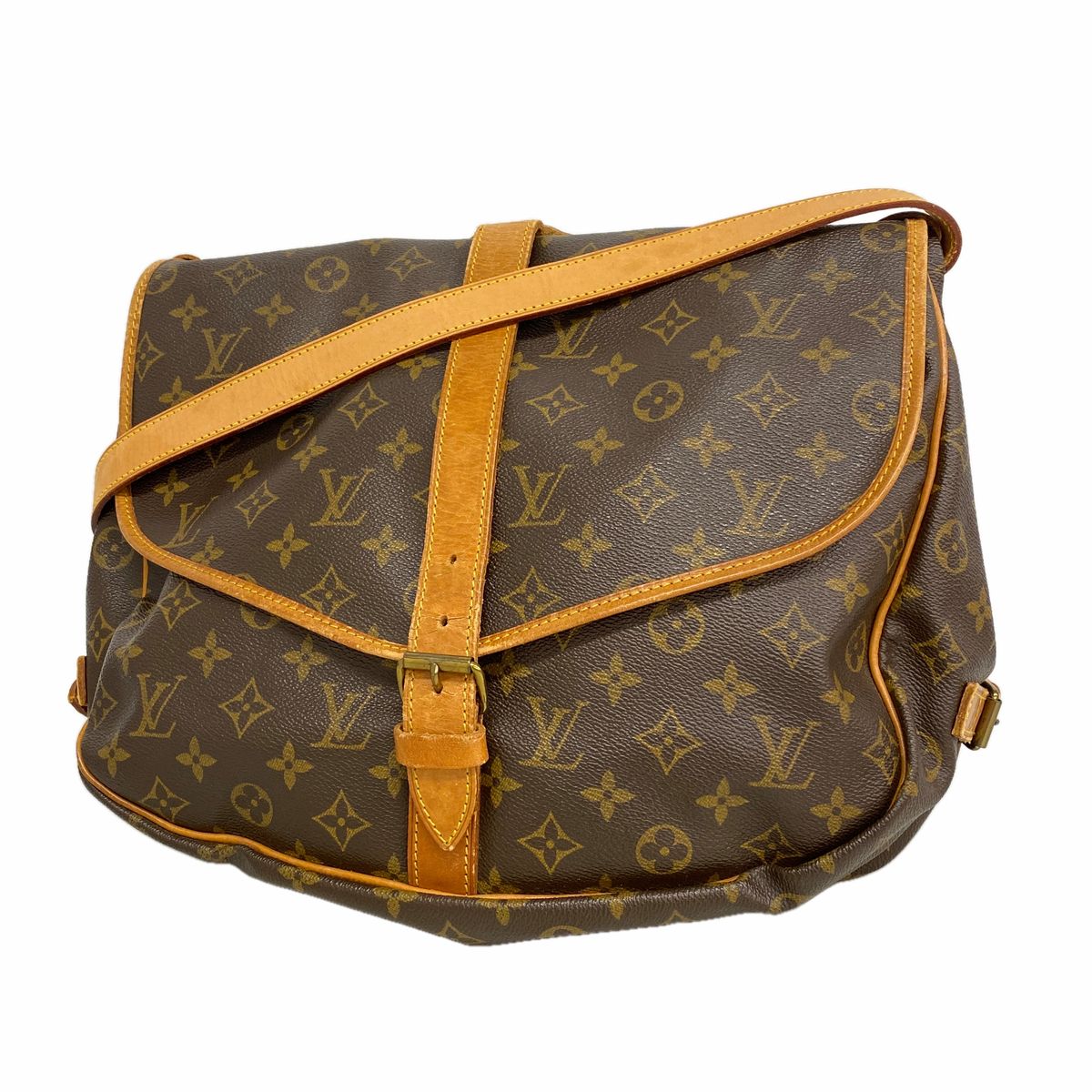 Louis Vuitton Shoulder Bag Monogram Saumur 35 Brown