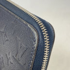 Louis Vuitton Wallet Monogram Empreinte Flower Studs Zippy Marine Metal — view 5