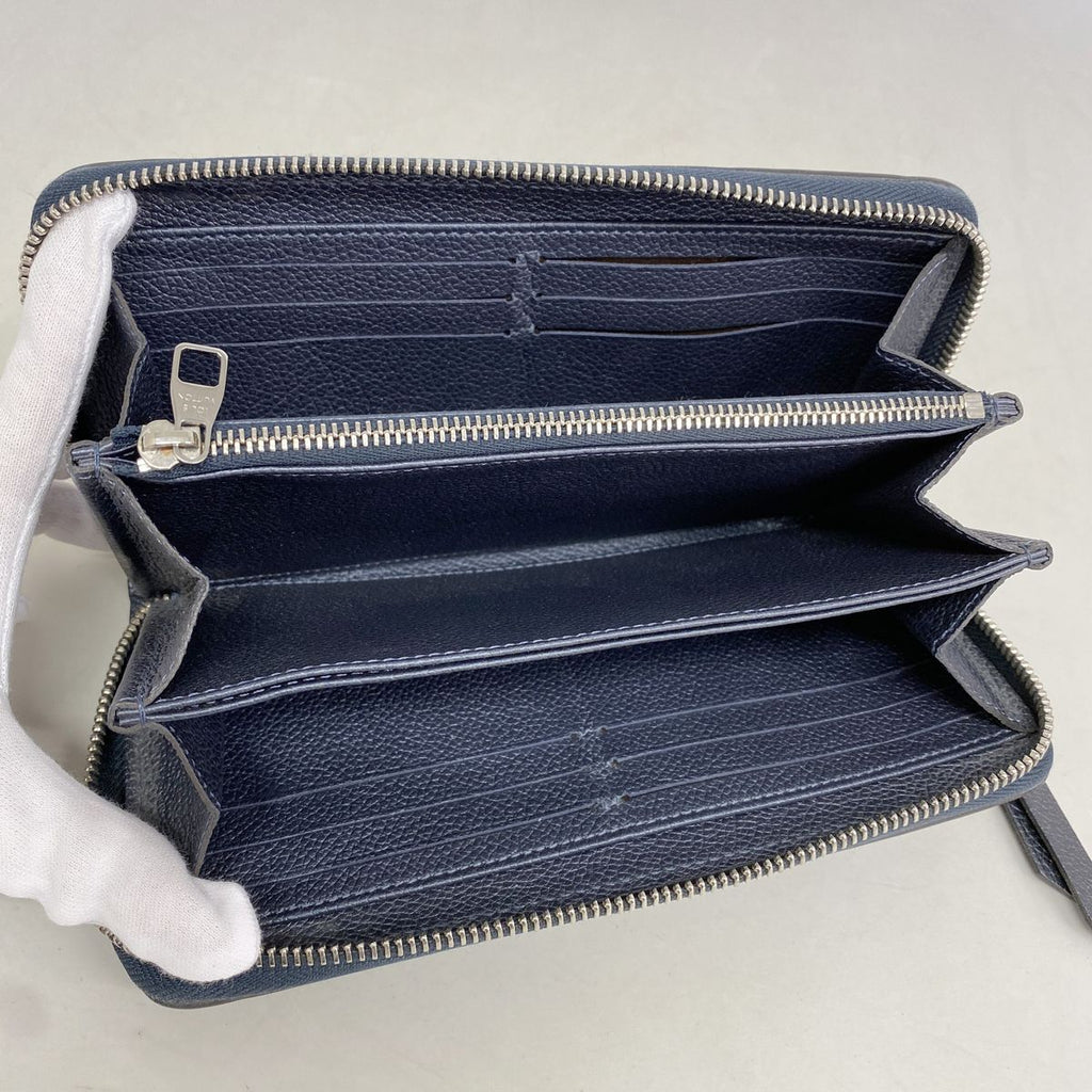 Louis Vuitton Wallet Monogram Empreinte Flower Studs Zippy Marine Metal — view 3