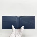 Louis Vuitton Billfold Monogram Shadow Portefeuille Multiple Navy Blue Wallet — view 3