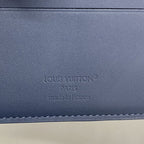 Louis Vuitton Billfold Monogram Shadow Portefeuille Multiple Navy Blue Wallet — view 4