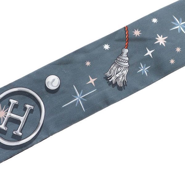 Hermes Twilly Scarf Navy — view 7