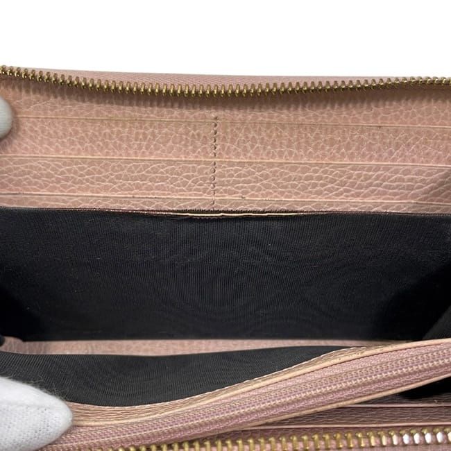 Gucci Wallet Zip Around GG Marmont Leather Beige — view 5