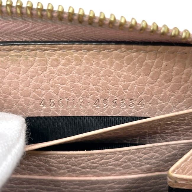 Gucci Wallet Zip Around GG Marmont Leather Beige — view 4