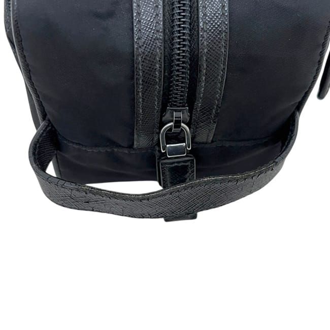 Prada Second Bag Tessuto 236 Nylon Saffiano Leather Nero Black — view 5