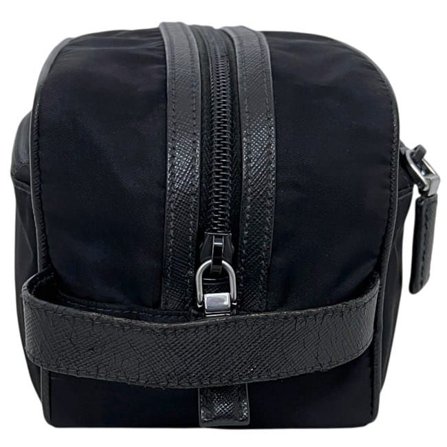Prada Second Bag Tessuto 236 Nylon Saffiano Leather Nero Black — view 3