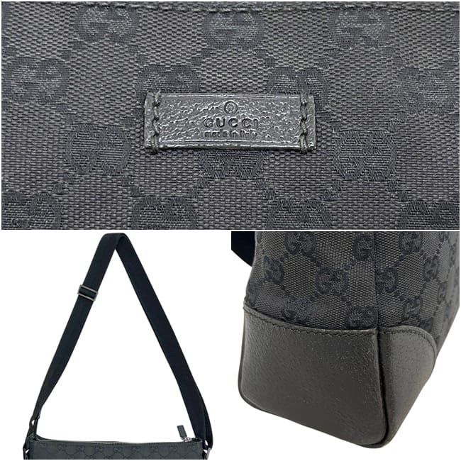 Gucci Shoulder Bag GG Canvas Black — view 8