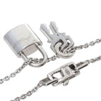 Louis Vuitton Pendentif Lockit Necklace 18k White Gold — view 2