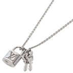 Louis Vuitton Pendentif Lockit Necklace 18k White Gold