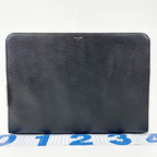 Saint Laurent Clutch Black Leather Gold