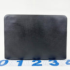 Saint Laurent Clutch Black Leather Gold — view 2