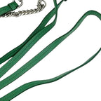 Prada Shoulder Bag Triangle Mini Green Leather Chain Silver — view 6