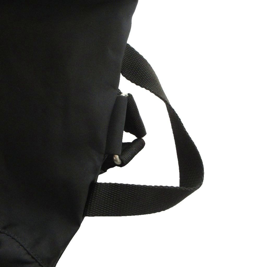 Prada Backpack Day Logo Metal Plate Nylon Black — view 3