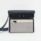 Hermes Herbag Zip 20 Shoulder Bag Gray Navy Silver Vache Hunter Toile — view 2