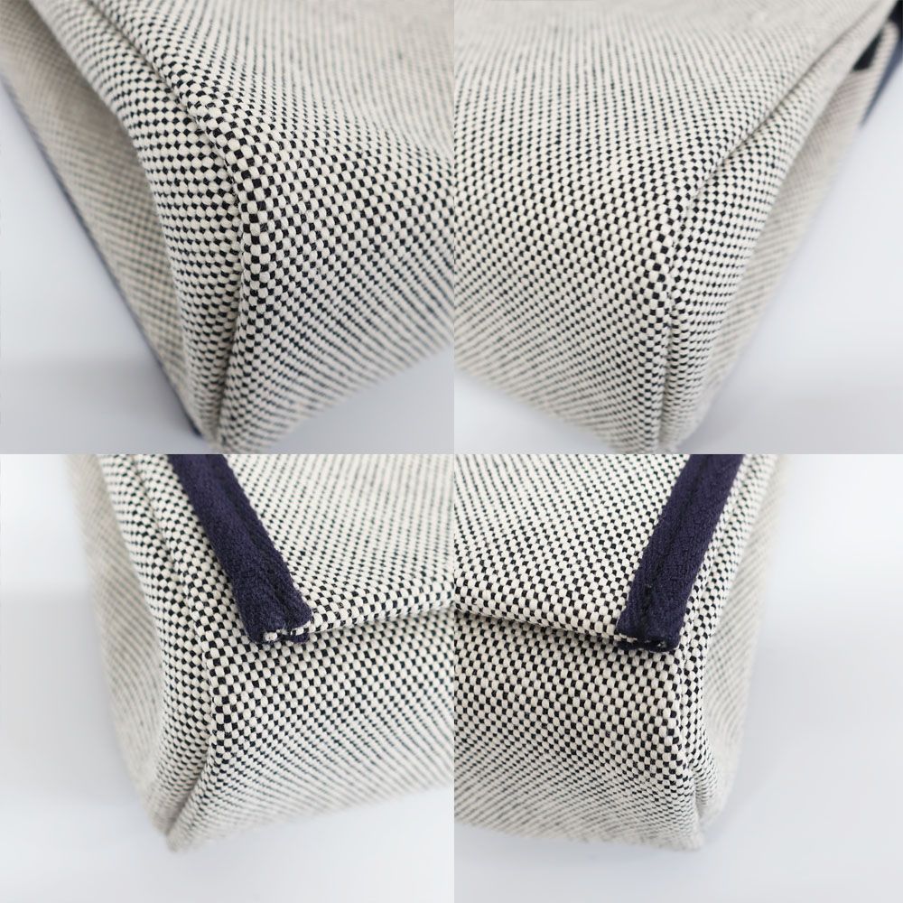 Hermes Herbag Zip 20 Shoulder Bag Gray Navy Silver Vache Hunter Toile — view 5