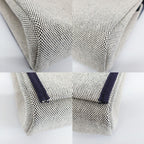Hermes Herbag Zip 20 Shoulder Bag Gray Navy Silver Vache Hunter Toile — view 5