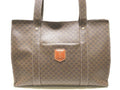 Celine Macadam Shoulder Tote Bag Dark Brown Leather Vintage