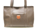 Celine Macadam Shoulder Tote Bag Dark Brown Leather Vintage