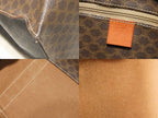 Celine Macadam Shoulder Tote Bag Dark Brown Leather Vintage — view 4