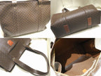 Celine Macadam Shoulder Tote Bag Dark Brown Leather Vintage — view 2