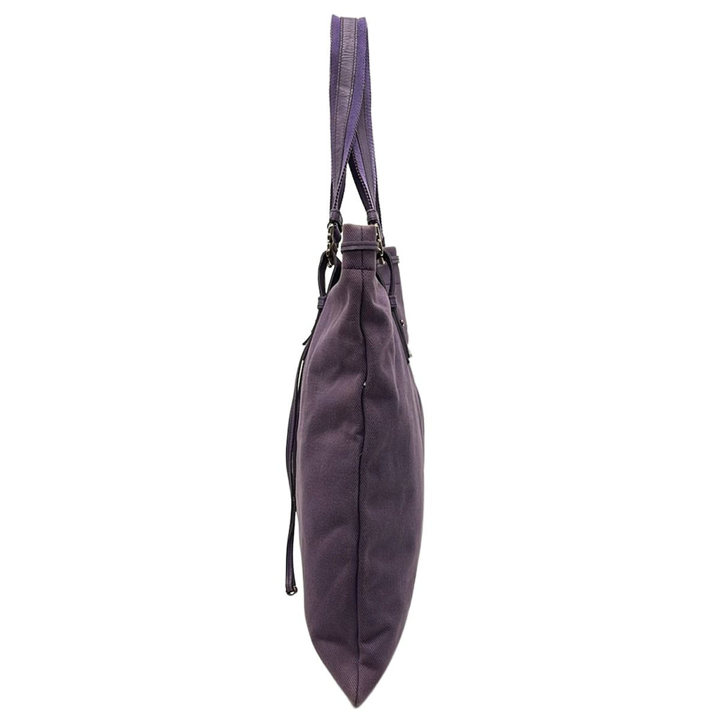 Saint Laurent Rive Gauche Tote Bag Kahala Purple Leather — view 2