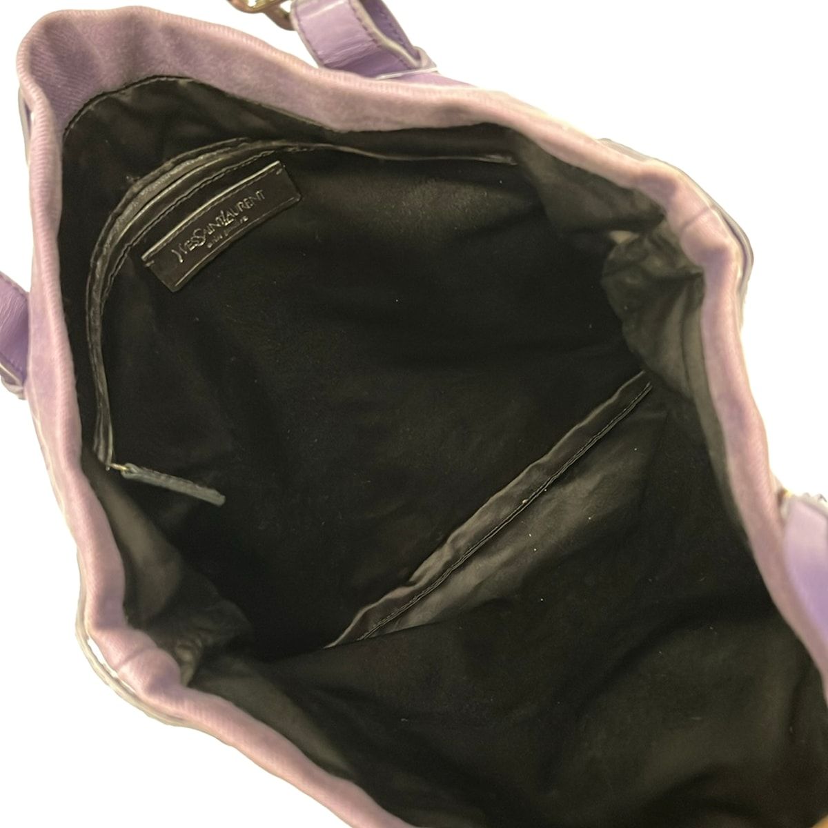 Saint Laurent Rive Gauche Tote Bag Kahala Purple Leather — view 7