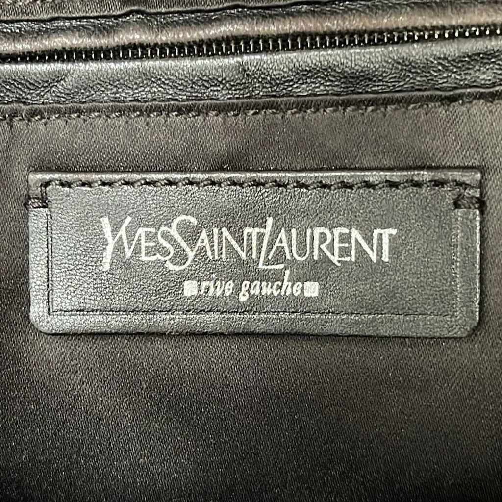Saint Laurent Rive Gauche Tote Bag Kahala Purple Leather — view 8
